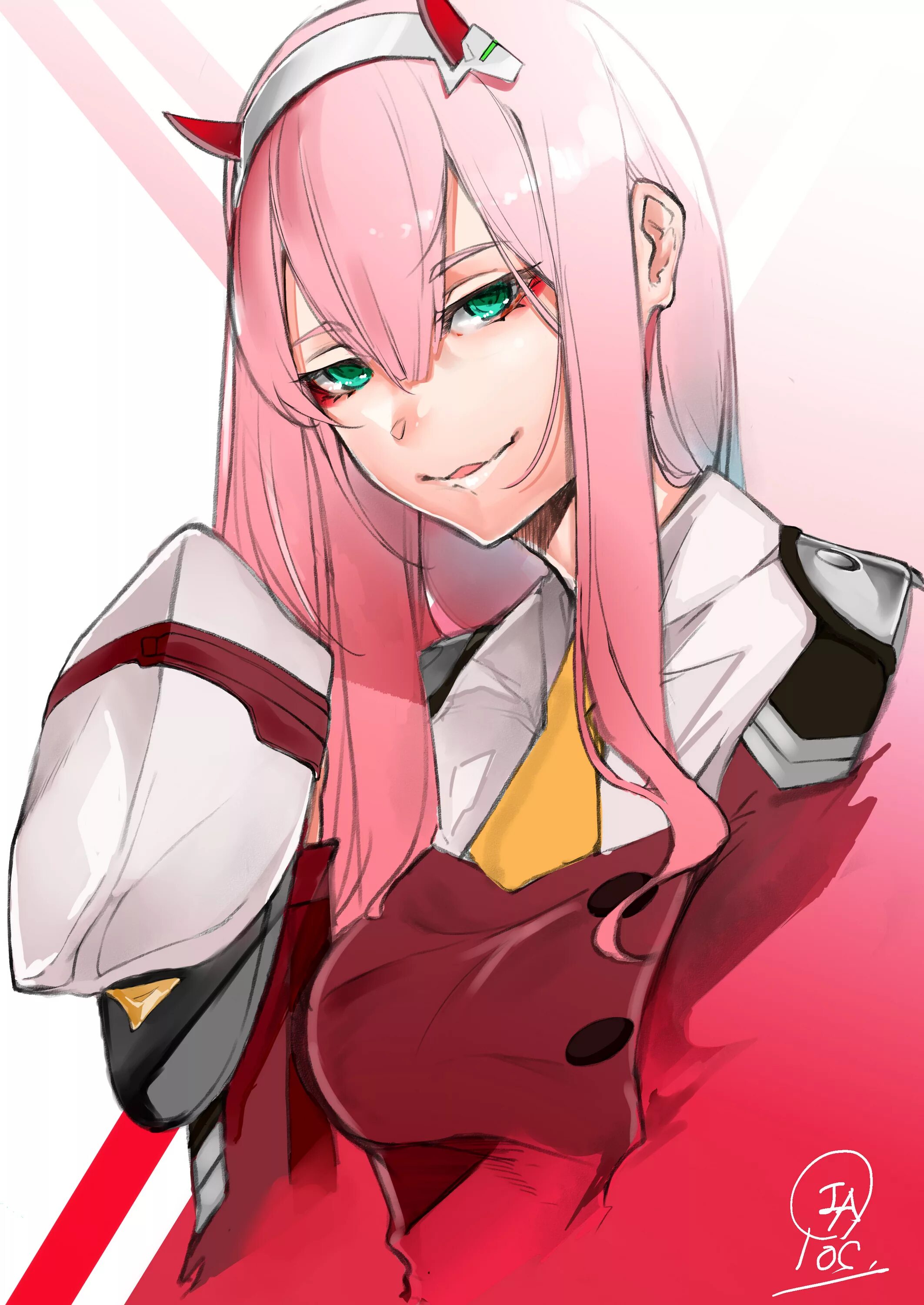 Zero two art. Аниме darling in the franxx. zero two франкс. зеро 2 аниме. зеро 2 аниме арт.