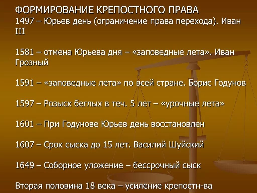 Юрьев день заповедные лета урочные лета. Отмена Юрьева дня. Отмена Юрьева дня Дата год.