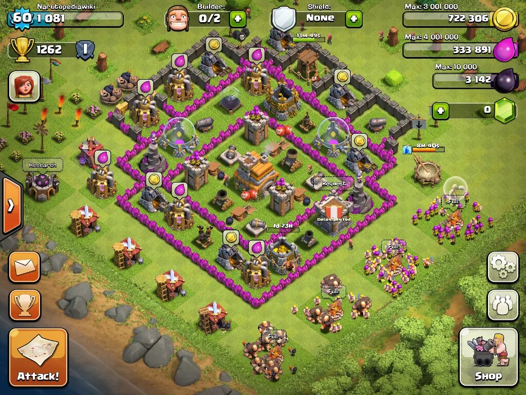 Clash of clans защита. Деревня для 7 ратуши Clash of Clans. Ратуша из Clash of Clans. Строение базы клешофклен 7тх. Клэш оф кланс 7 ТХ.