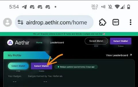 Select wallet