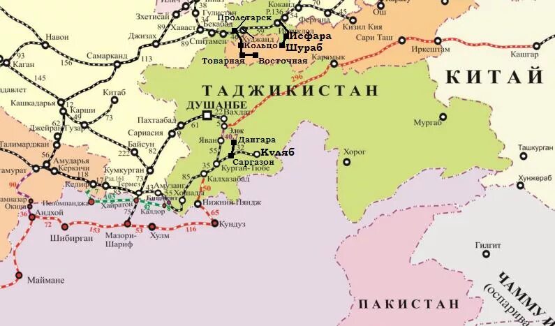 Железные дороги Таджикистана схема. Карта железных дорог Узбекистана и Таджикистана. Железная дорога Таджикистана на карте. Карта железнодорожных путей Узбекистана.