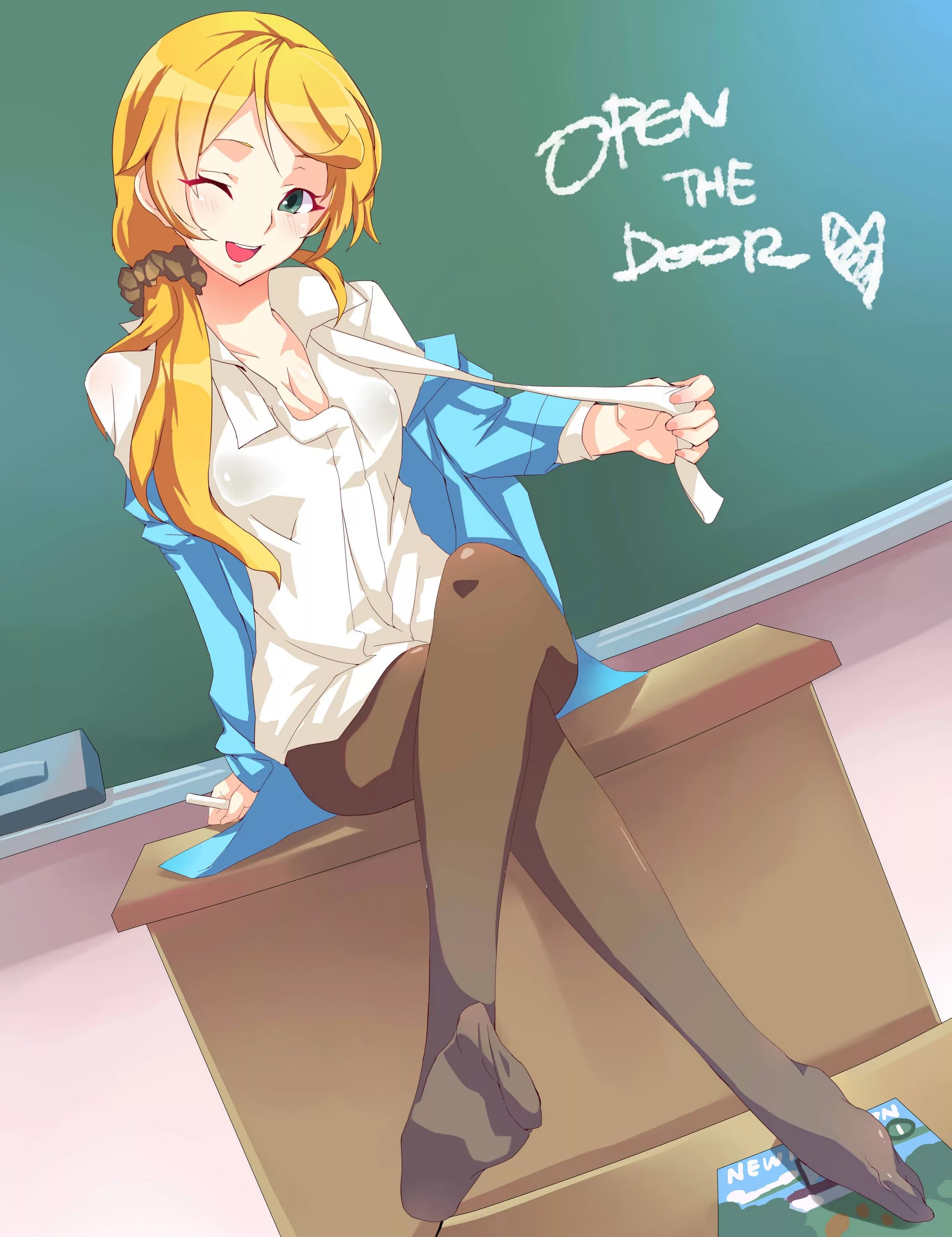 Кейджа аниме учительница. Ellen baker аниме. Teacher in a trap yunonon. Immortal trap teacher system. Аниме девочки в очках и чулках.