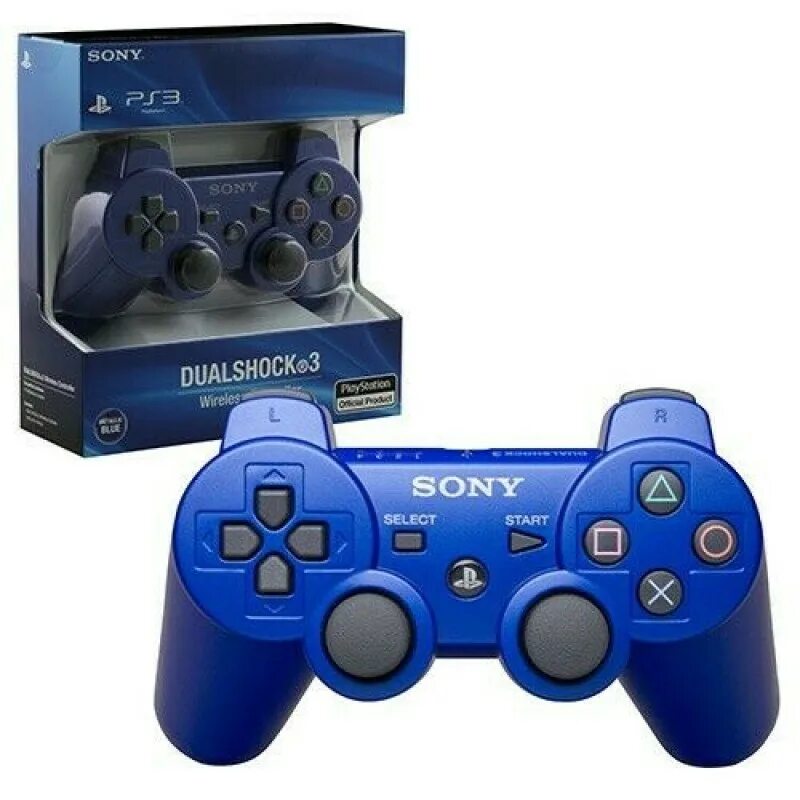 Синяя playstation. Геймпад Sony Dualshock ps3 Controller Wireless. Геймпад Sony Dualshock 3. Sony PLAYSTATION 3 Dualshock 3. Gamepad ps3 Dualshock 3 Bluetooth.