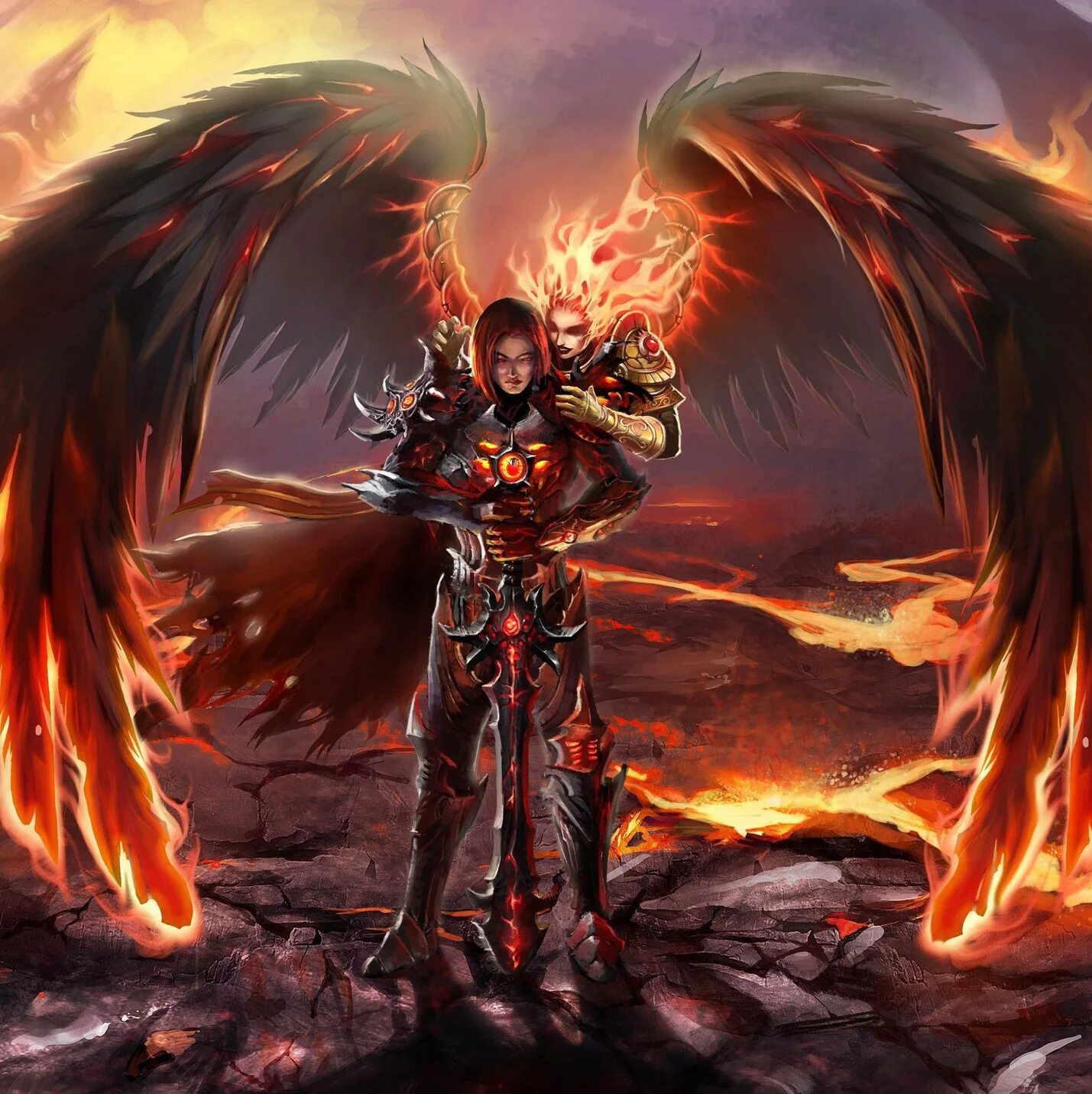 Fallen angel s. Heroes of might and Magic 6. Инферно арт герои.