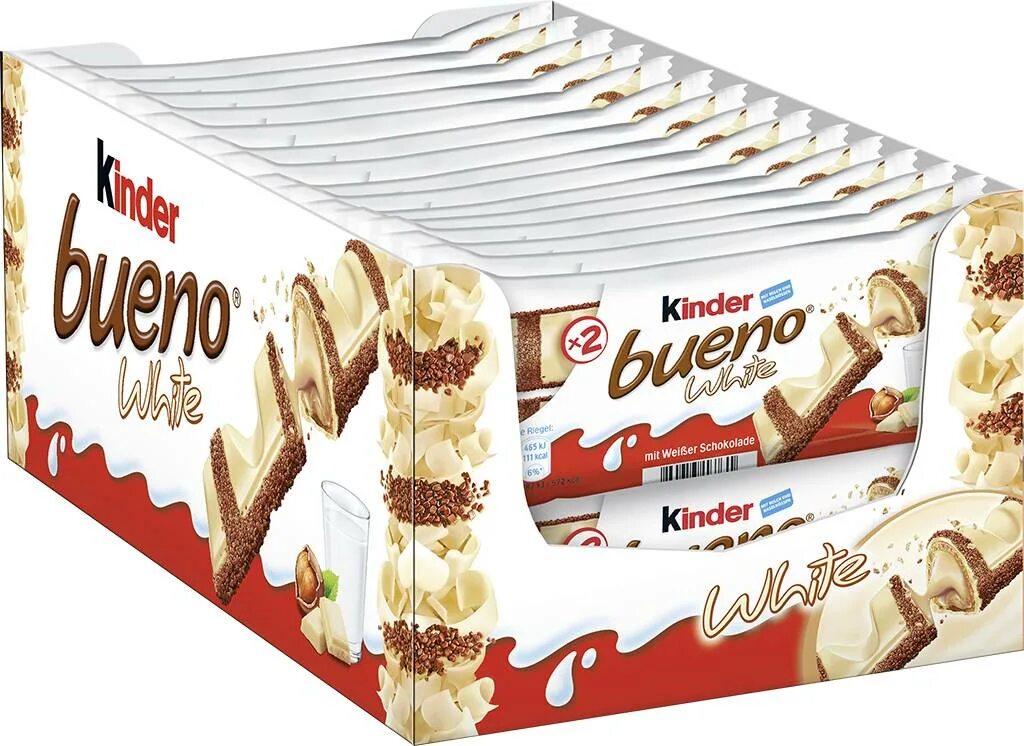 Вафли kinder Буэно-Вайт 39г*30шт td. Kinder вафли bueno White штук 30 шт 39. Шоколадный батончик kinder bueno White вафли. Киндер шоколад Буэно.