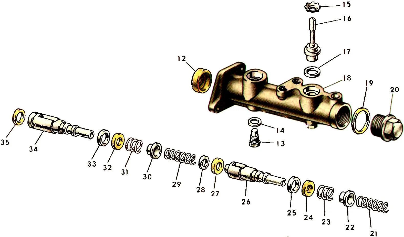 Сборка главного цилиндра. Сборка главного тормозного цилиндра ЗАЗ 968. Схема главного цилиндра тормозного на ЗАЗ-968м. Главный тормозной цилиндр ЗАЗ 968. Главный тормозной цилиндр Запорожец 968 м.