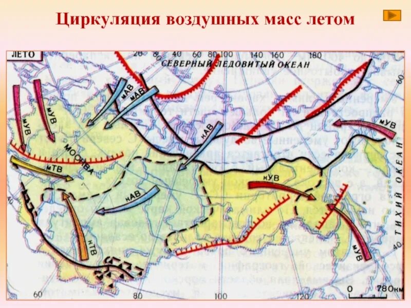 Ветры на территории россии. Карта воздушных масс России. Циркуляция воздушных масс в России. Движение воздушных масс летом и зимой. Воздушные массы на территории России.