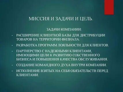 Цели и задачи организации должны быть