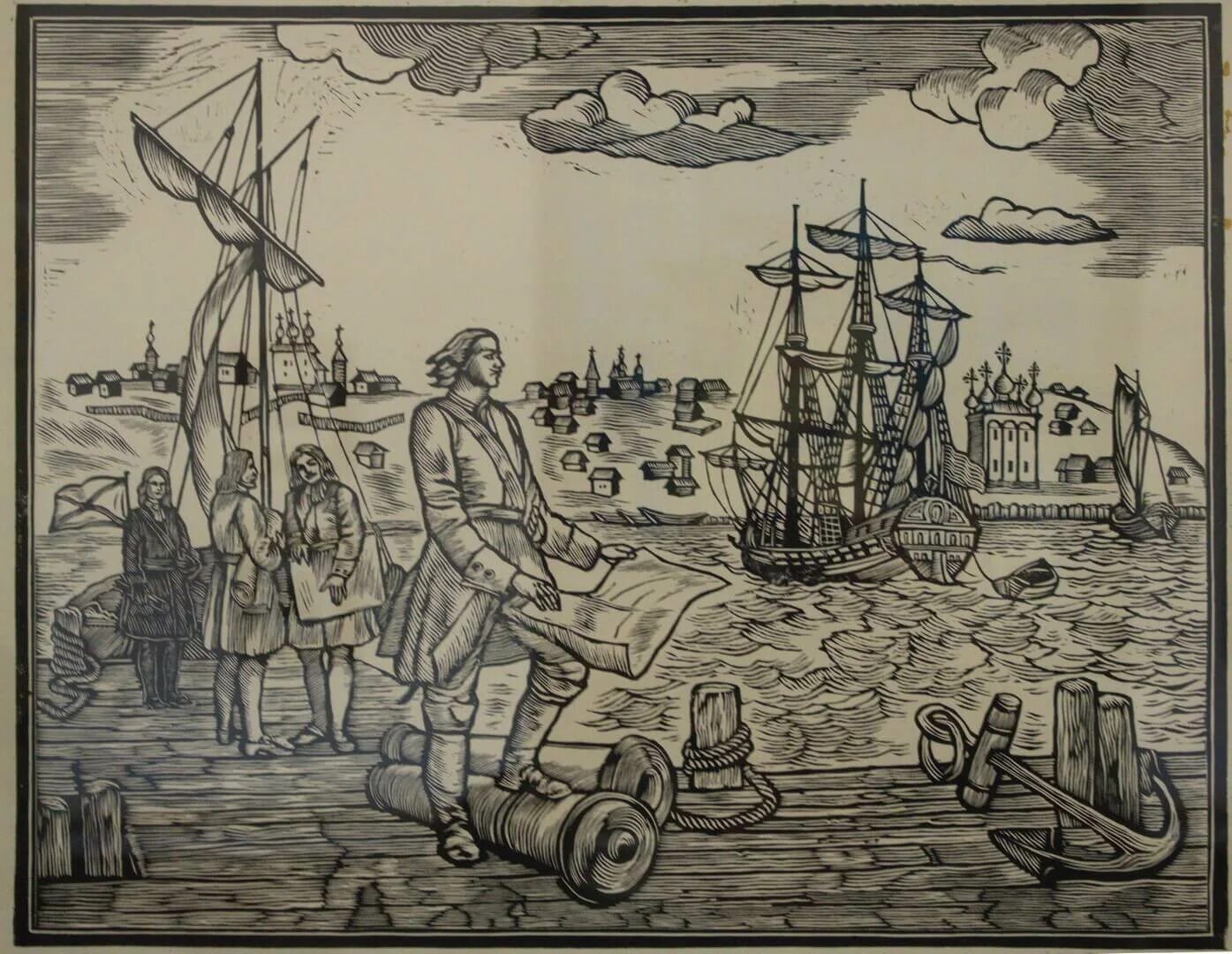 Крест петра первого. Рисунок к 350 летию петра первого. петр в образе бабы графика.