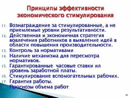 Системы экономического стимулирования