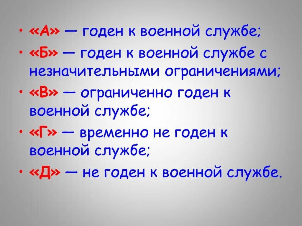 Категории годности к военной службе. Группы категории годности к военной службе. Ограниченно годен к военной службе категория. Категория в-3 годности к военной службе. Б значит г