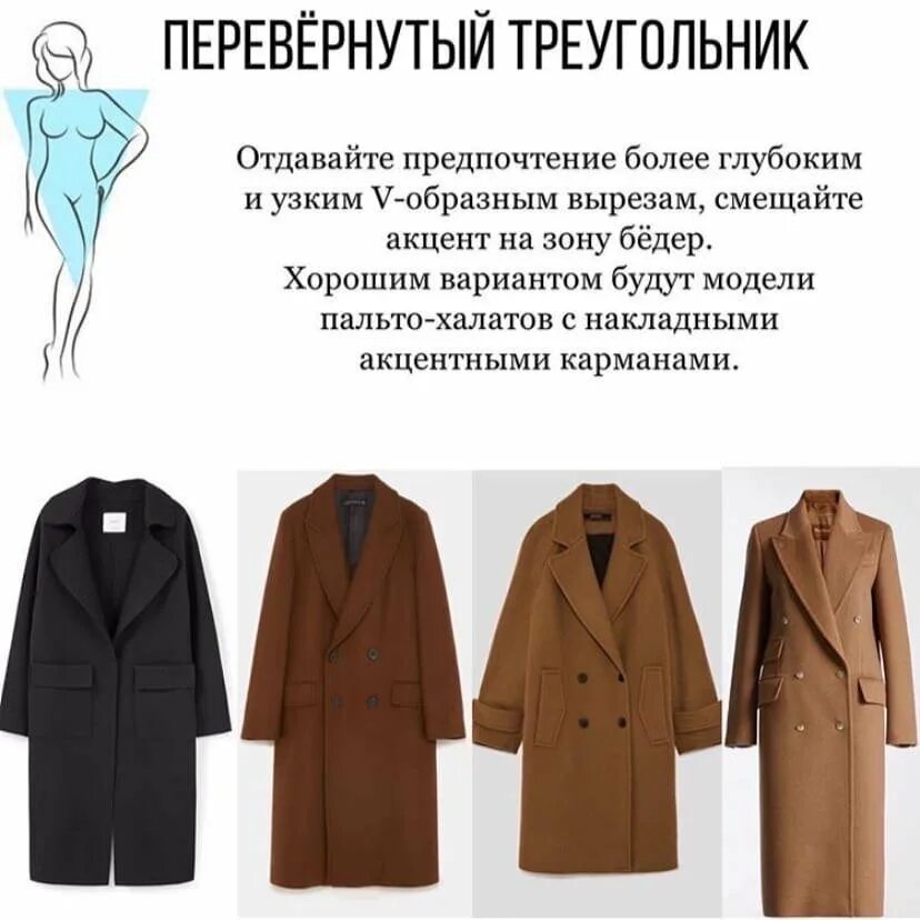 Какую верхнюю одежду носить. Пальто по типу фигуры. пальто для перевернутого треугольника. верхняя одежда по типу фигуры. подобрать верхнюю одежду по типу фигуры.