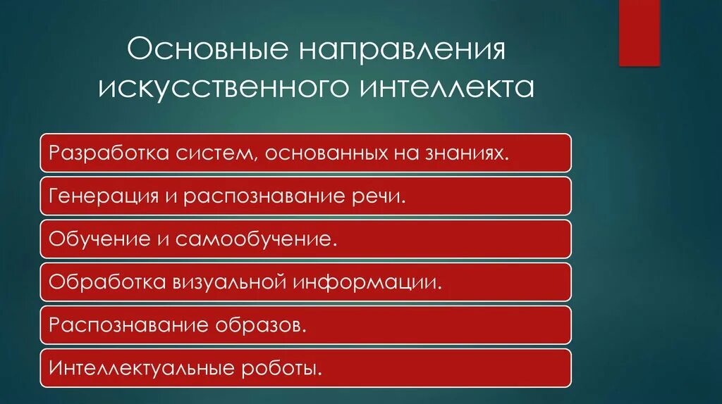 Принципы развития искусственного интеллекта. Направления искусственного интеллекта. Основные направления искусственного интеллекта. Этапы разработки искусственного интеллекта. Направления технологии развития искусственного интеллекта.