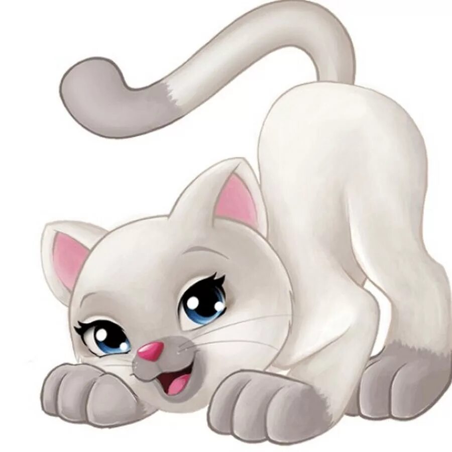 Киса для детей. Мультяшные кошки. Котенок мультяшный. Кошка на белом фоне мультяшная. Белая кошечка мультяшная.