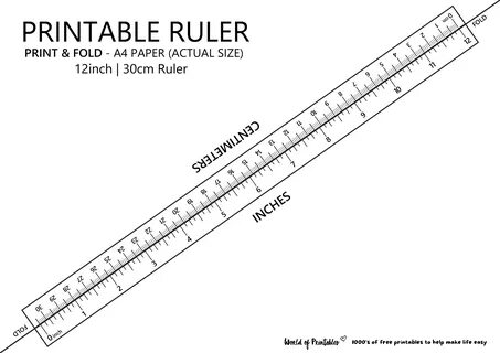 Printable Ruler - Free Accurate Ruler Inches, CM, MM - World of Printables.