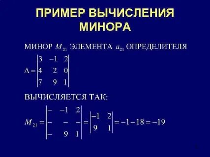 Минор пример