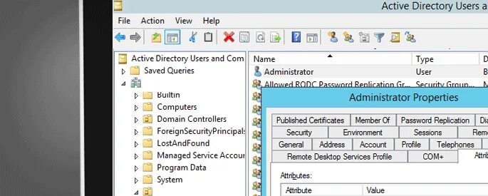 Active directory attributes