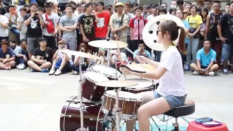 Amazing girl drummer does big bang Street performance - YouTube.