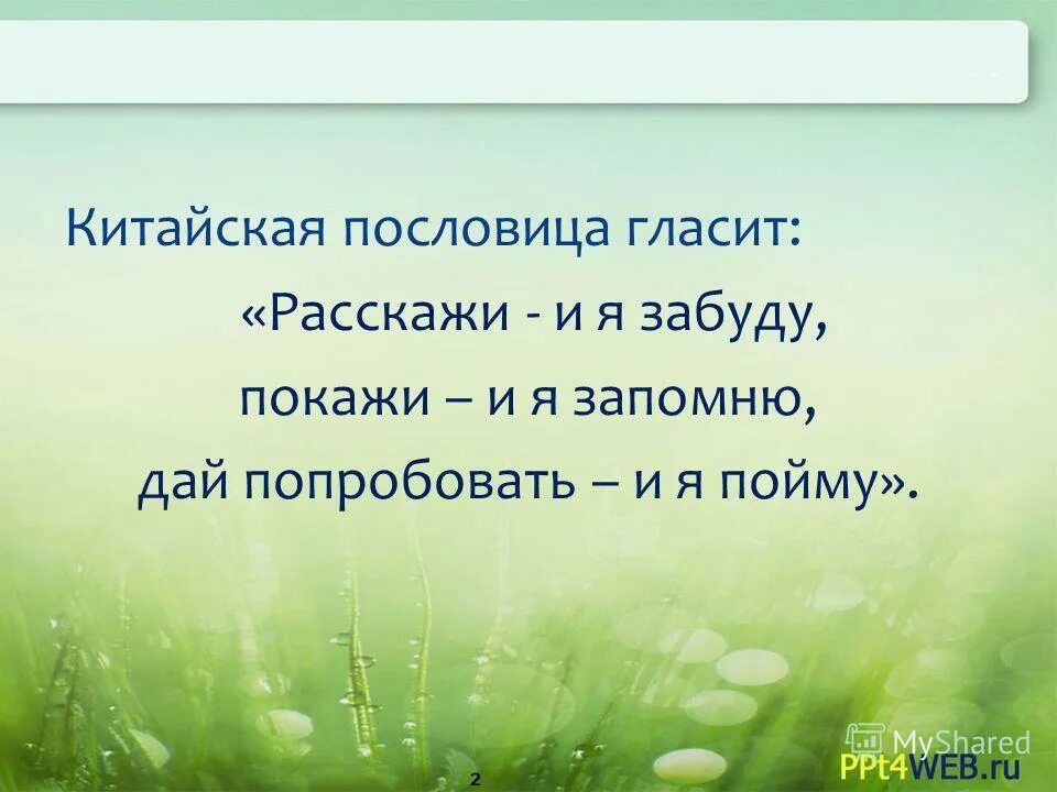 расскажи покажи дай попробовать