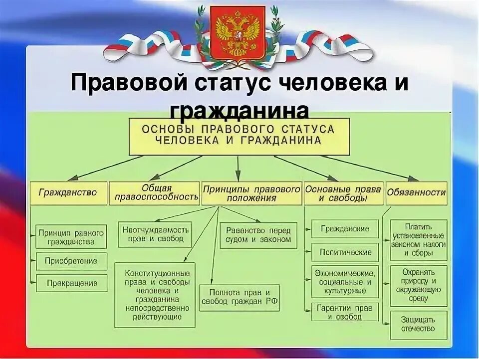 Содержание статуса человека и гражданина. Основы правового статуса человека и гражданина в рф. правовой статус человека и гражданина права человека. правовой статус гражданина рф кратко. элементы правового положения человека и гражданина.