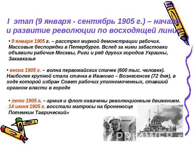 Развитие революции весной летом 1905. Первый этап революции: январь-сентябрь 1905. Этапы январь сентябрь 1905. Развитие революции в 1905 г.. Начало и развитие революции по восходящей линии.