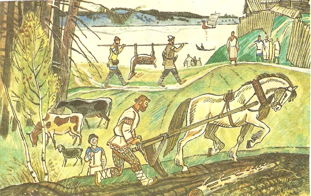 Изображение восточных славян. Занятия древних славян земледелие. занятия древних славян скотоводство. повседневная жизнь земледельцев древней руси. земледелие у славян в 6-9 вв.