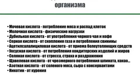 Как правильно употреблять кислоту