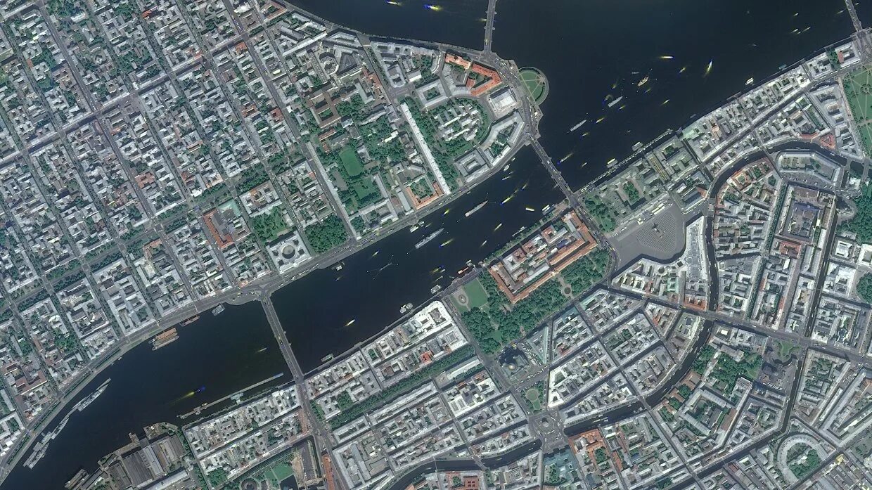 карта петербурга со спутника. санкт-петербург на космическом снимке.