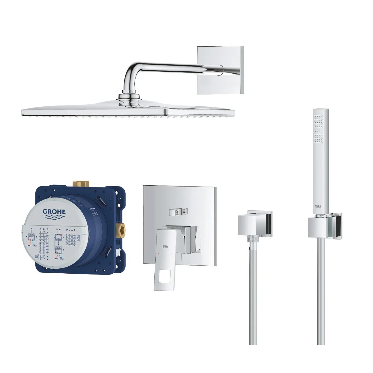 Grohe mono. Grohe eurocube душевая система. душевая система grohe rainshower 310 mono cube. 34741000 grohe. душевая система grohe grohtherm cube 34741000.