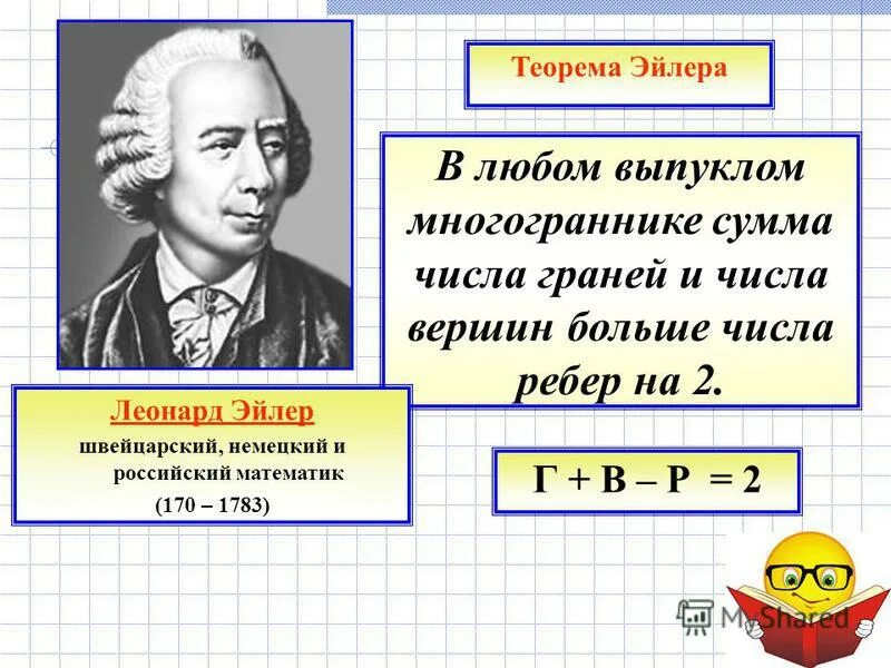 Выпуклые многогранники теорема эйлера. В любом выпуклом многограннике сумма числа граней и числа вершин. Теорема Эйлера для выпуклых многогранников. Выпуклость многогранника Эйлер. Теорема Эйлера для октаэдра.