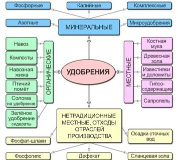 Какие бывают минеральные удобрения