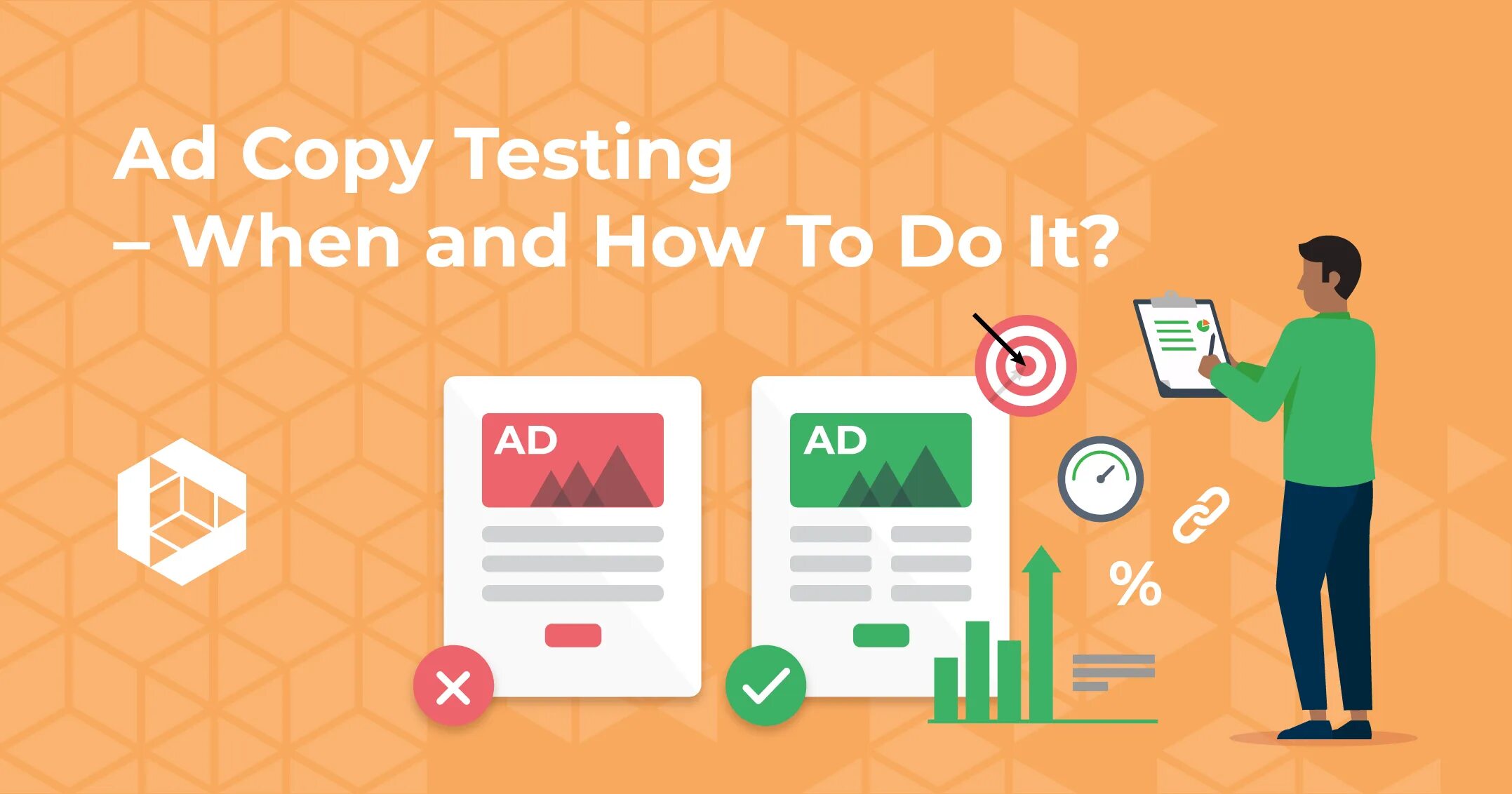 When test. Ad testing. ad copy analysis. copy in test.