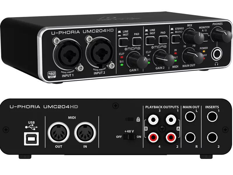 Звуковая карта behringer u phoria. Behringer u-Phoria umc204hd. Аудиоинтерфейс Behringer umc204hd. Behringer umc202. Внешняя звуковая карта Behringer u-Phoria umc204.