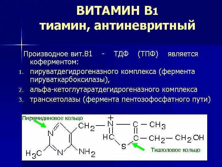 Витамин б1 кофермент. Витамин в1 тиамин формула. Витамин в1 является коферментом. Кофермент тиамина витамина в1.