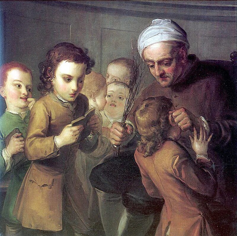 Воспитание детей старейшее из человеческих. Филип Меркье школа для мальчиков 1738 г..