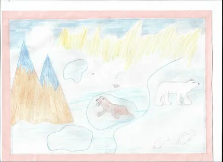 Рисунок арктики 4 класс легко