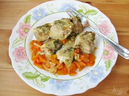 Минтай с овощами в духовке