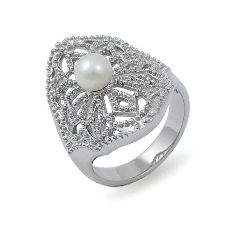 94012360 - Кольцо из серебра с жемчугом. Кольцо из серебра 925 пробы. Кольцо из серебра с жемчугом. Серебряное кольцо 925 пробы.
