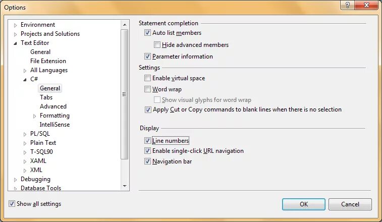 Option text