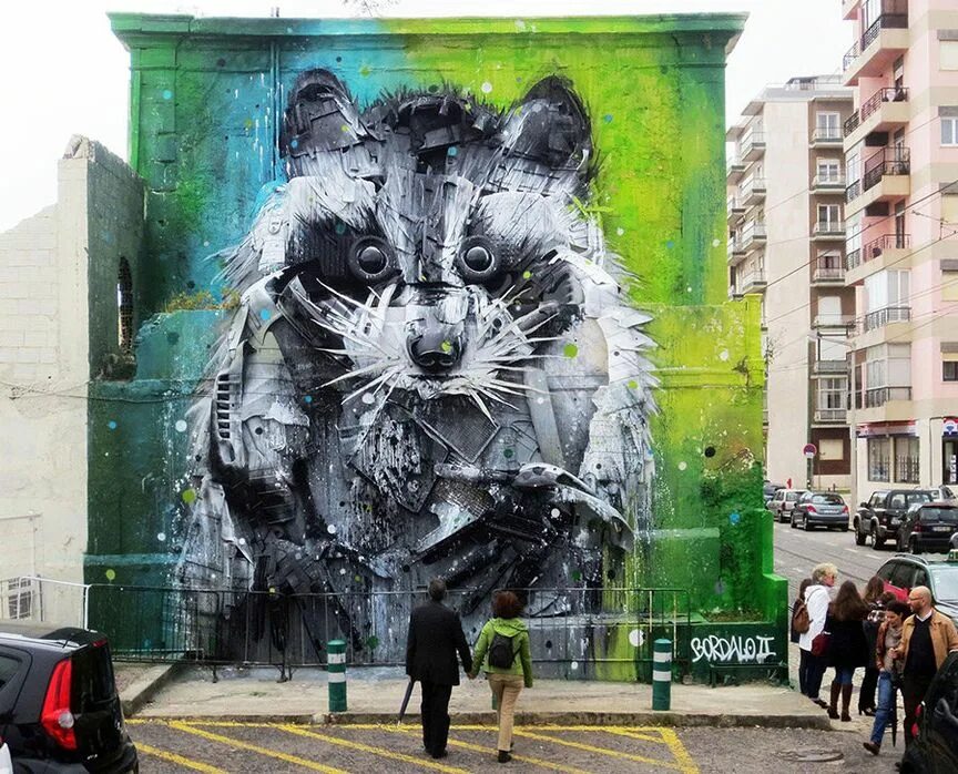 Стрит арт объект. Стрит-арт артура бордало. стрит-арт художник bordalo ii. артур бордало artur bordalo. португальского художника артура бордало.