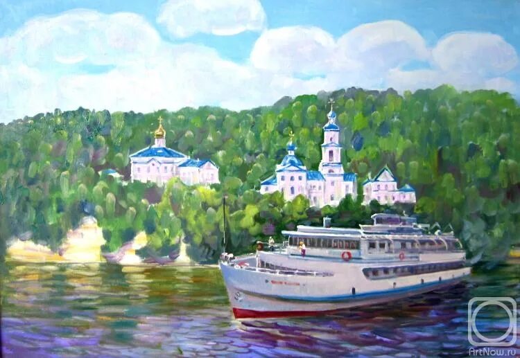 Макарьевский монастырь на теплоходе из нижнего. Макарьевский монастырь нижегородская живопись. вознесенский макарьевский монастырь. макарьевский монастырь на волге живопись. лысково макарьевский монастырь картины.