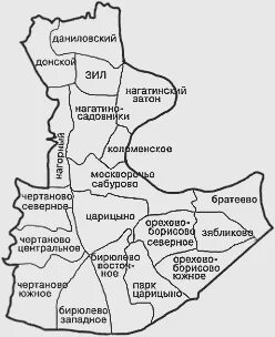 Южная карта москвы