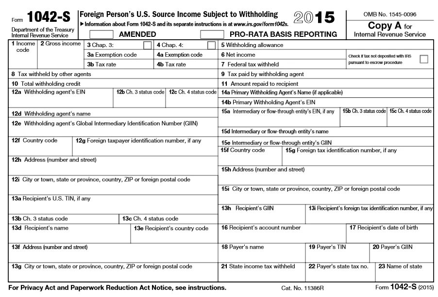 Form 1042-s что это. 1042-S. Справка 1042-s. 1042-S Tax form. Form s ru
