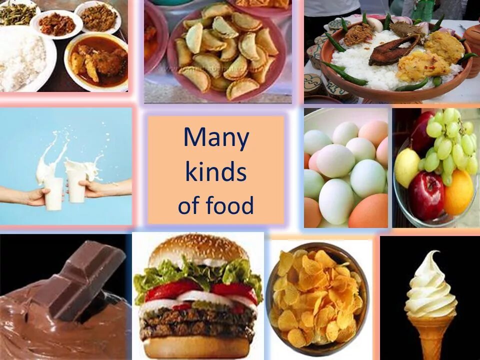 Kinds of food. Different kinds of food. Types of food in English. Kinds of food 5 класс. Eat of a kind of food