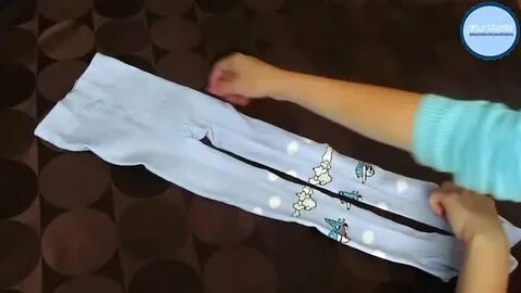 Как сложить детские колготки
