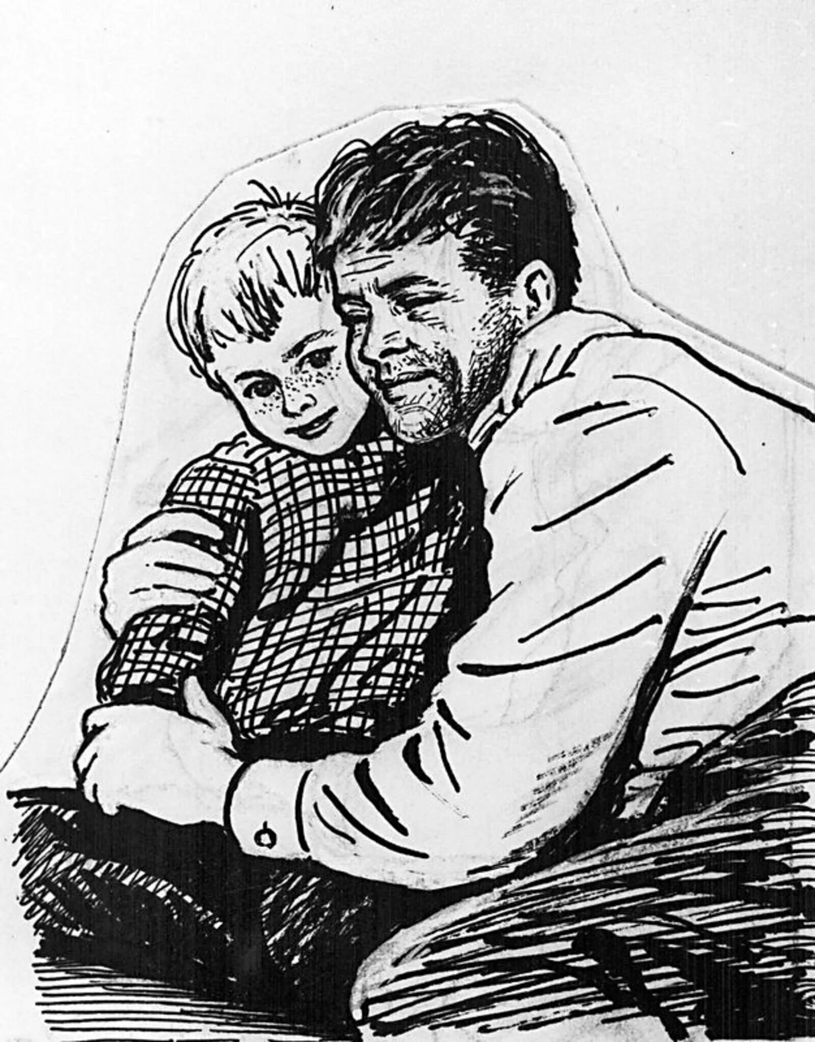 Рисунок отца и сына