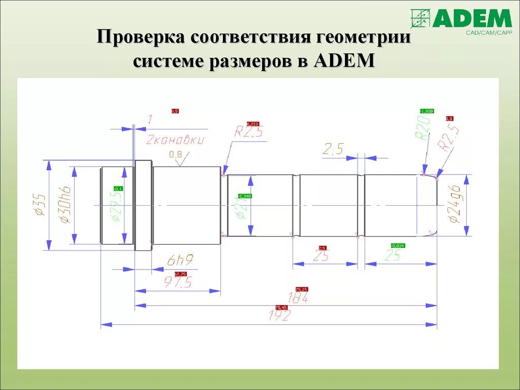 Контроль соответствия чертежу