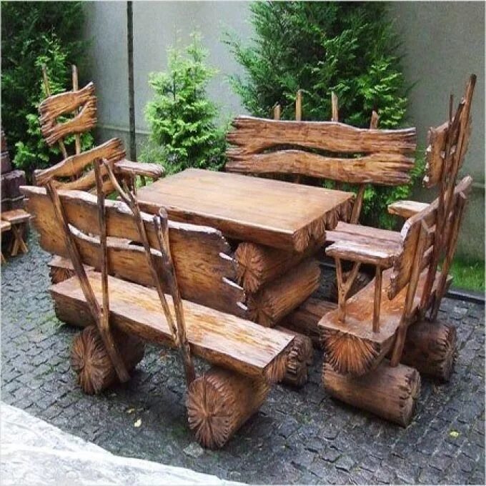 Creative Whole Tree Architecture - The Owner-Builder Network Muebles de jardín d