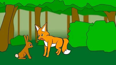 The fox and 2 babies