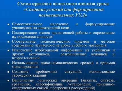 Методы анализа урока